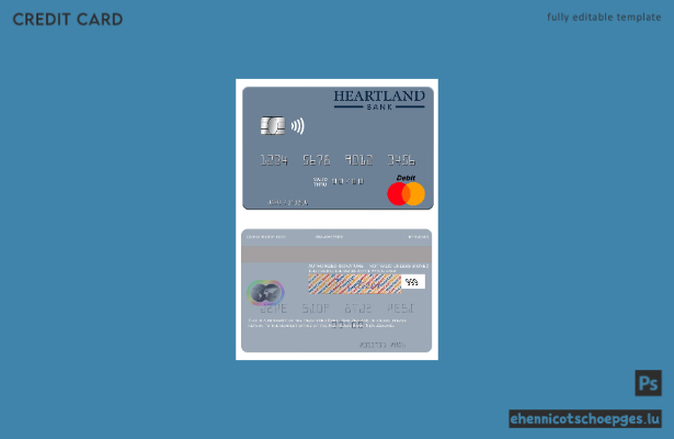 Beispielvorschau der New Zealand Heartland Bank Mastercard